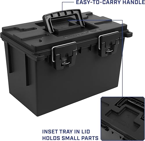Miniatura 81 de Sheffield 12632 - Caja apilable para munición calibre .30, resiste al agua y al polvo, con cerradura y asa, para equipo de caza, suministros