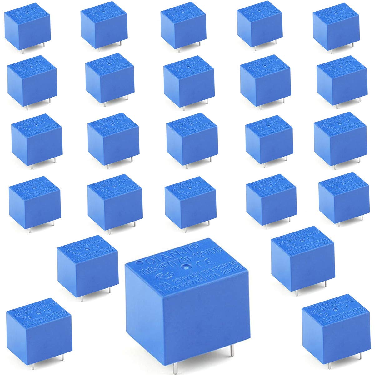 JQC3F T73 DC 12V Coil 5 Pins Mini SPST Power Relay PCB...