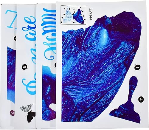 Miniatura 7 de Maydahui Adhesivo decorativo para pared con diseño de mariposa azul con texto en inglés To Be Happy, con frases inspiradoras (24 x 30 pulgadas),