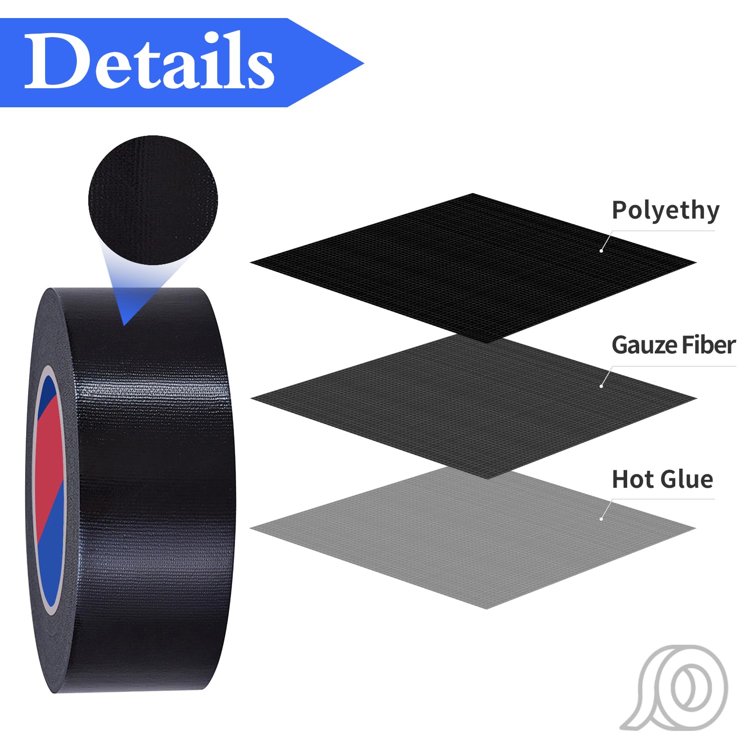 Black Heavy Duty Duct Tape, 2 Inch x 55 Yards, Industrial Grade Waterproof & UV Resistant, Strong Adhesive for Indoor Outdoor Repairs, Crafts, Home Improvement, Moving Packing and DIY Projects