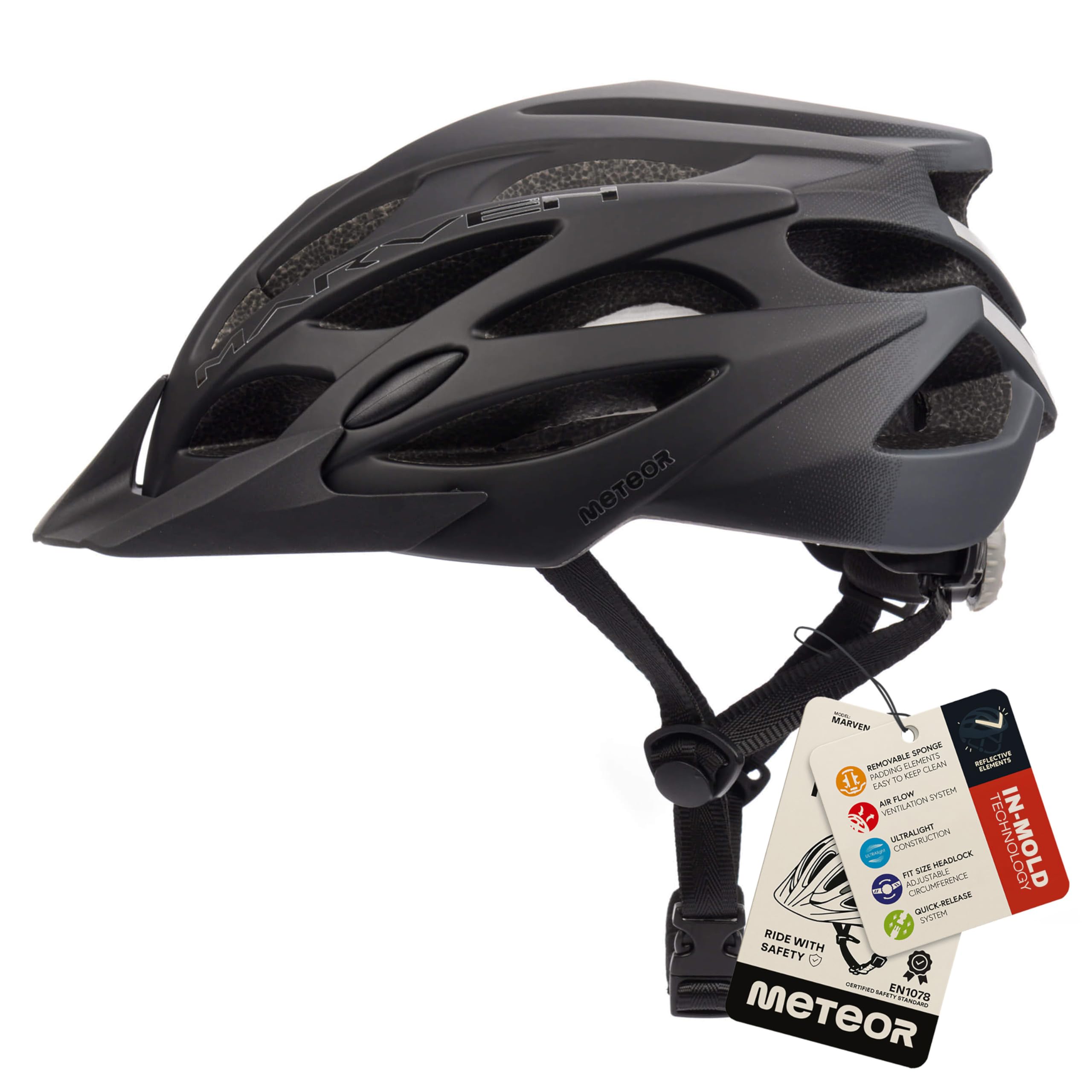 Casque Vélo VTT et VTC Adulte Jeunesse Unisexe Casque de Cyclisme de Réglable de Sport pour BMX Skate Scooter Patines Conçu pour la Sécurité des Utilisateur Marven