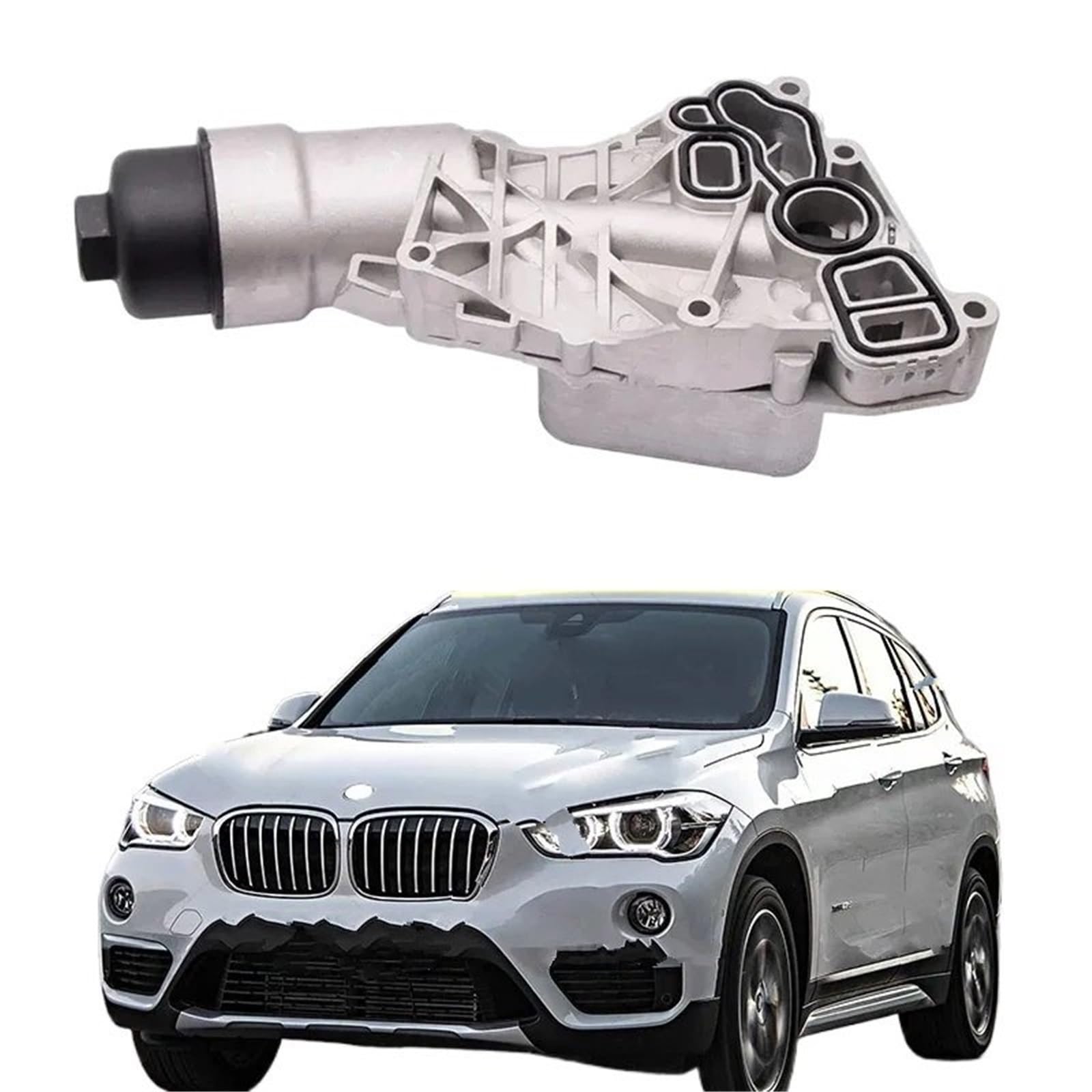 Chłodnica oleju samochodowego Pasuje do Bmw i8 X1 X2 aluminiowa chłodnica oleju wymiana zespołu obudowy filtra chłodnicy 11428585235 na lata 2015-2020 Płyta chłodząca