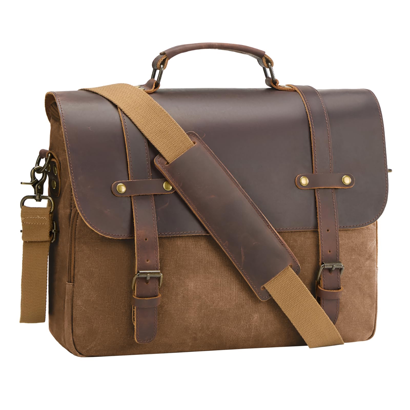 Waxed Canvas Laptop Briefcase