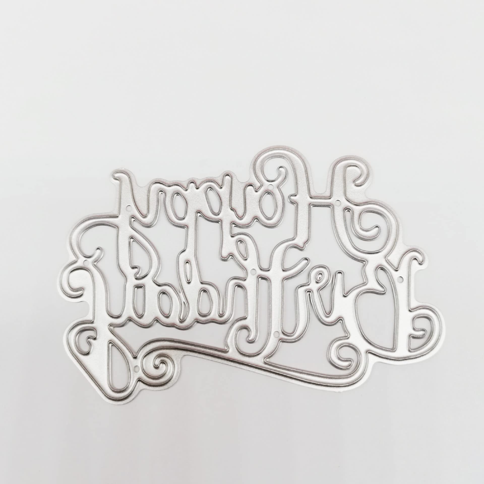 Fustelle in metallo Happy Birthday per realizzare biglietti, goffratura, album fai da te, decorazioni artistiche