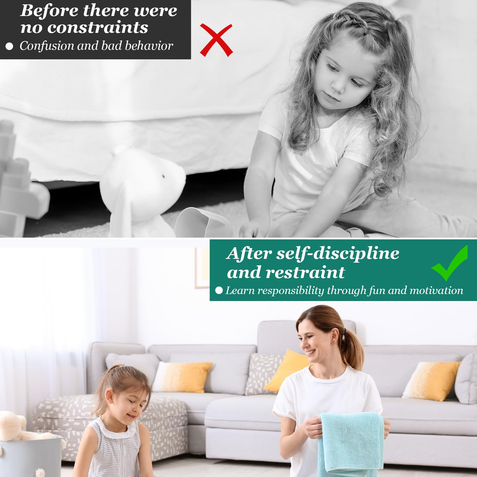 Lavagna magnetica per ricompensa per bambini, lavagna magnetica con 15 compiti e 70 magneti a stella e 70 pollici di altezza, lavagna premiata per bambini, Family Plan, Montessori Lavagna