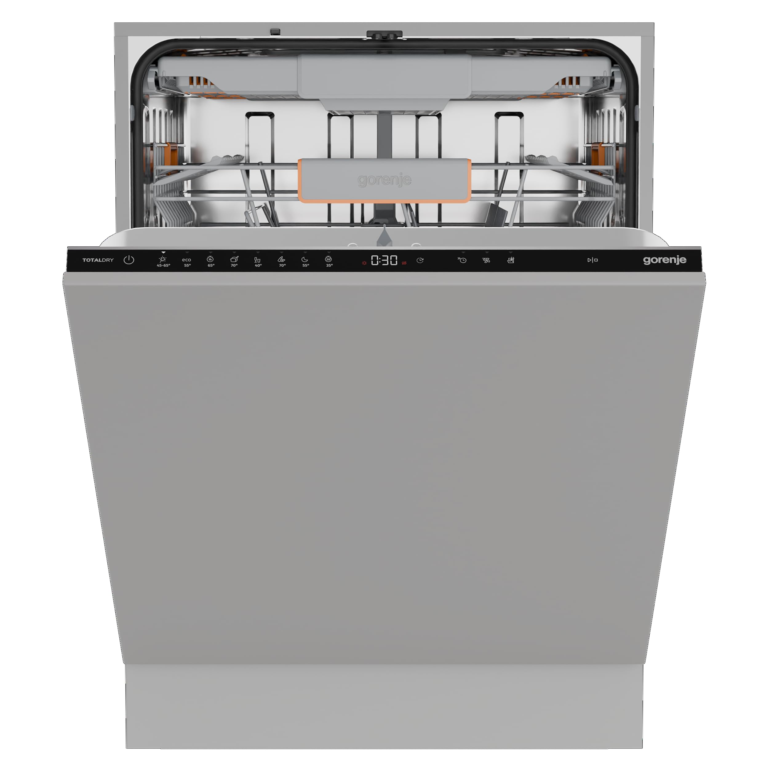 Gorenje GV16B Vollintegrierbar Geschirrspüler/60 cm/8 Programme/16 Maßgedecke/Europäische Qualität/Total AquaStop/TotalDry/Intensive Reinigungszone/BottleWash/FlexUse/Einbaumaße(BxHxT): 60× 82×55,5 cm
