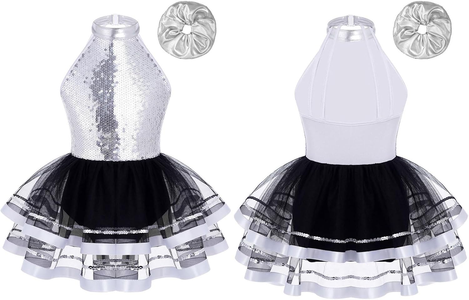 Little Girls Sequins Jazz Latin Dance Costume Ballet Leotards Tutu Dress Modern Dancewear Ballerina Outfit