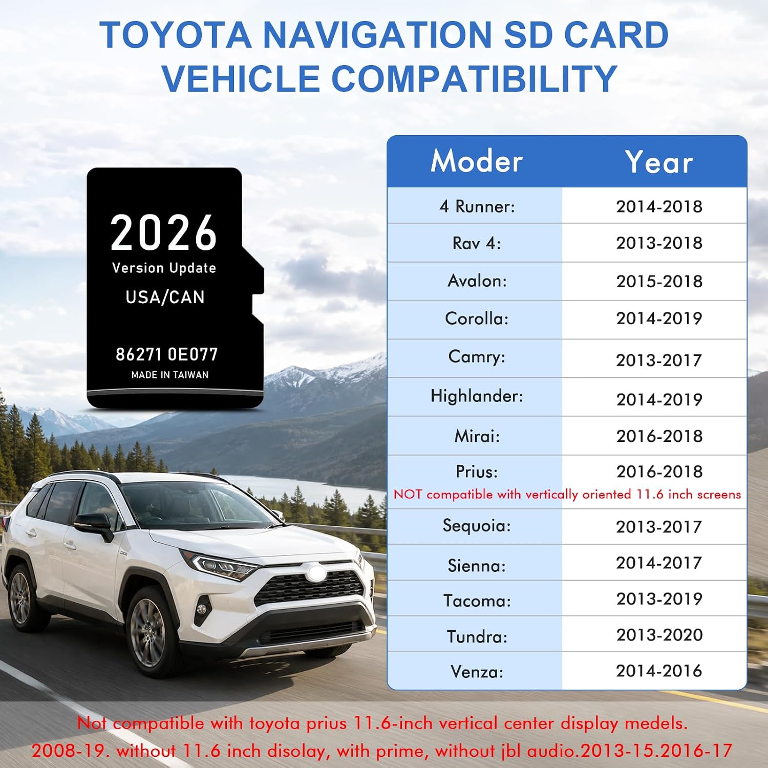2026 Navigation SD Card Map Update for Toyota image 3