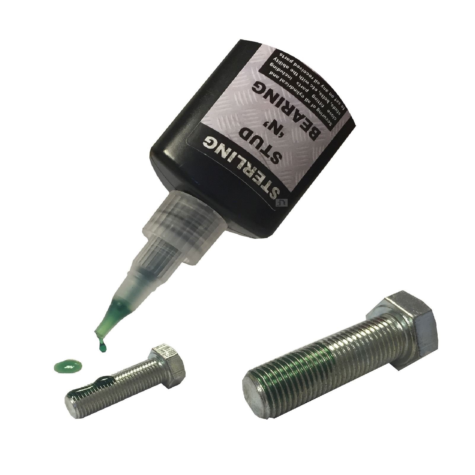 Stud & Bearing 50g Nut Bolt & Stud Thread Lock Seal, Green Grade Low Strength