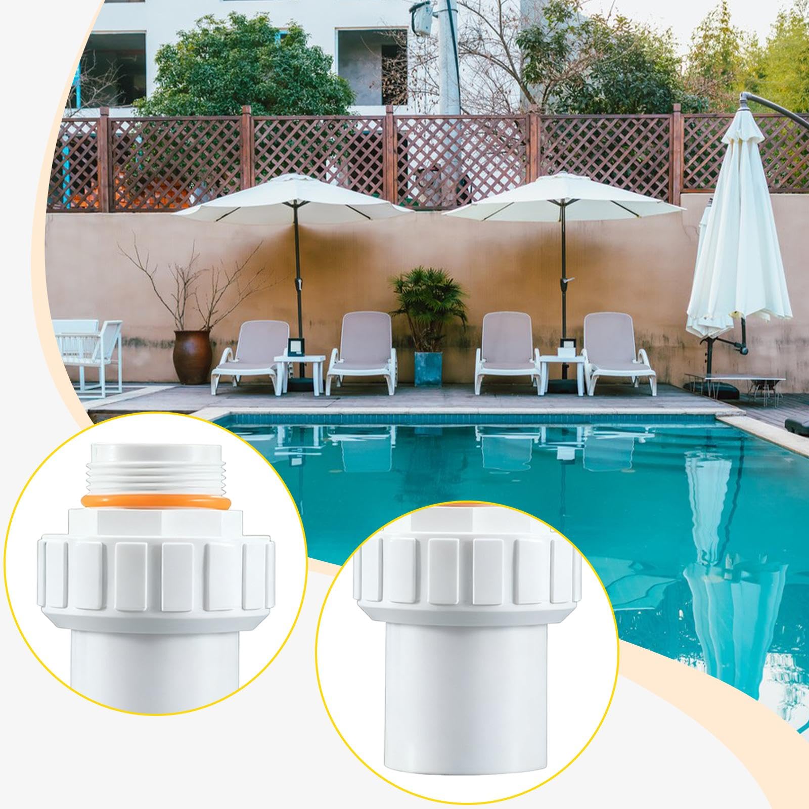 Connecteur de Pompe à Sable pour Piscine, Accessoires de Piscine, Joint de Réservoir de Sable, Adaptateur de Tube d'eau pour La Maison, Blanc 1,5 Pouce