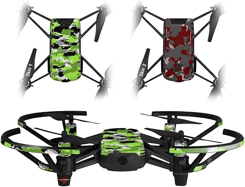 Skin Wrap 2Pack para DJI Ryze Tello Drone wraptorcamo camuflaje Digital verde neón Drone No Incluidas