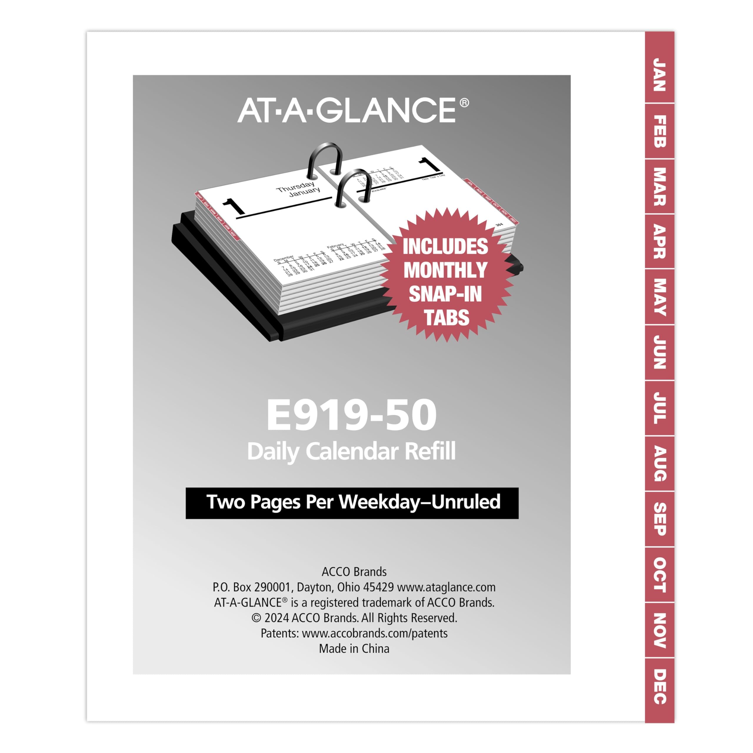 AT-A-GLANCE 2023 Daily Monthly Planner One Page Per Day Refill Loose Leaf Portable Size 3 3 4 X 6 3 4