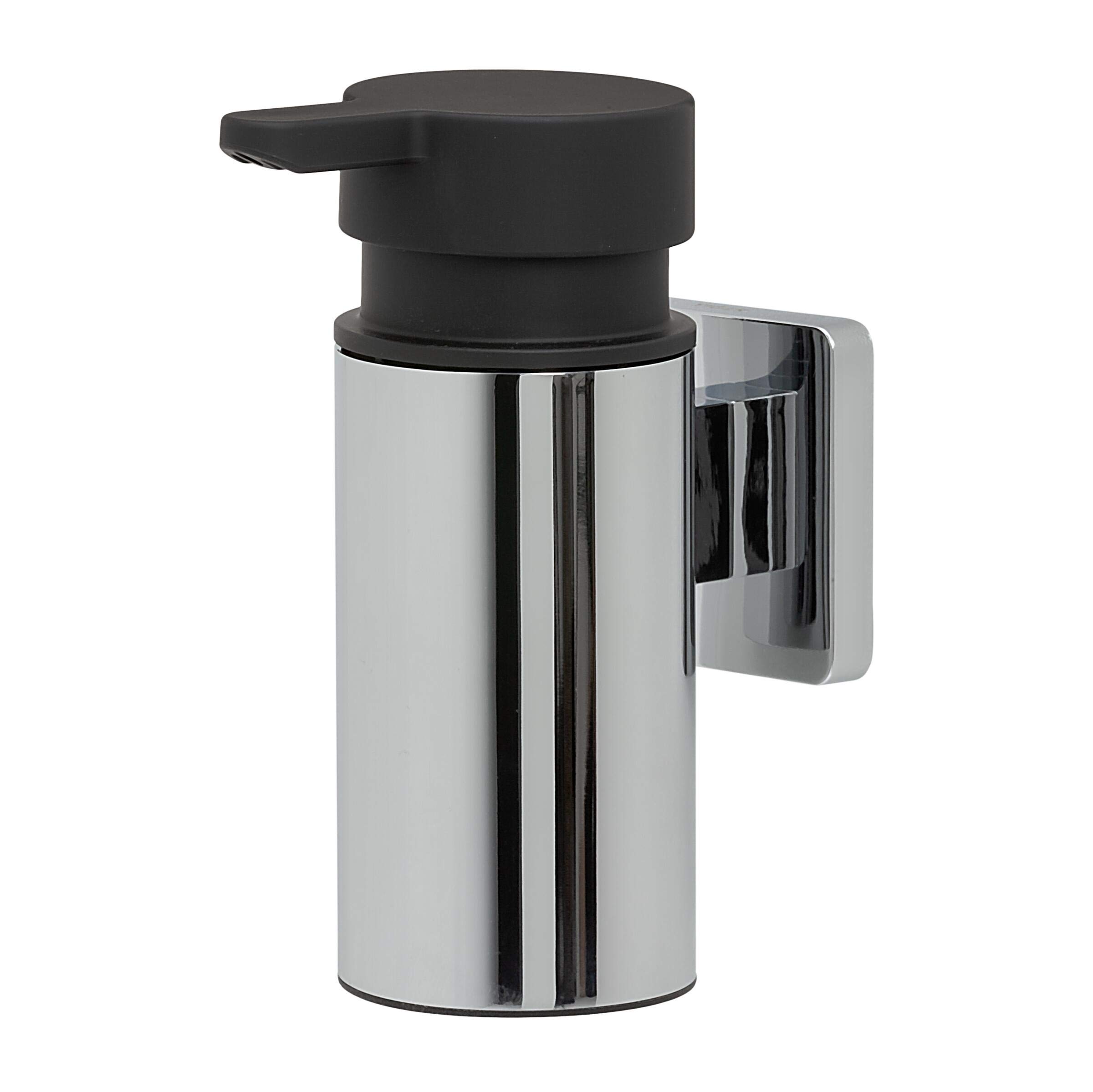 TIGER Dock Dispenser per Sapone Liquido, Acciaio Inox, Cromato, 4.9 x 11.9 x 9.4 cm