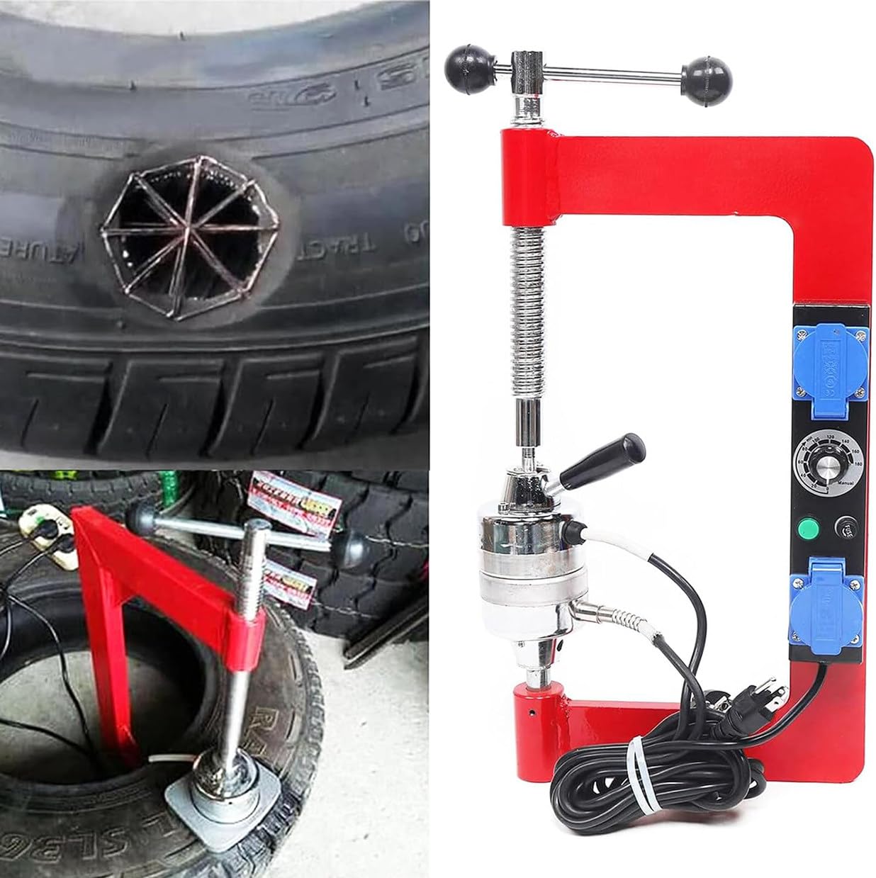 Auto Wulkanizator Opon Maszyna Do Wulkanizacji Opon Maszyna Do Naprawy Ogrzewania Opon Z 8 Formami, Wyposażenie Warsztatu Wulkanizatora 150 ℃ -180 ℃ Stała Temperatura Dla Samochodów Ciężarowych