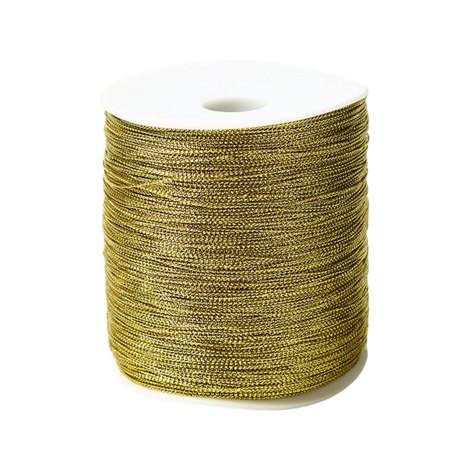 Braiding Rope Metallic Stretch Cord Gold Elastic String Cords Braided Beading Stretch Cords
