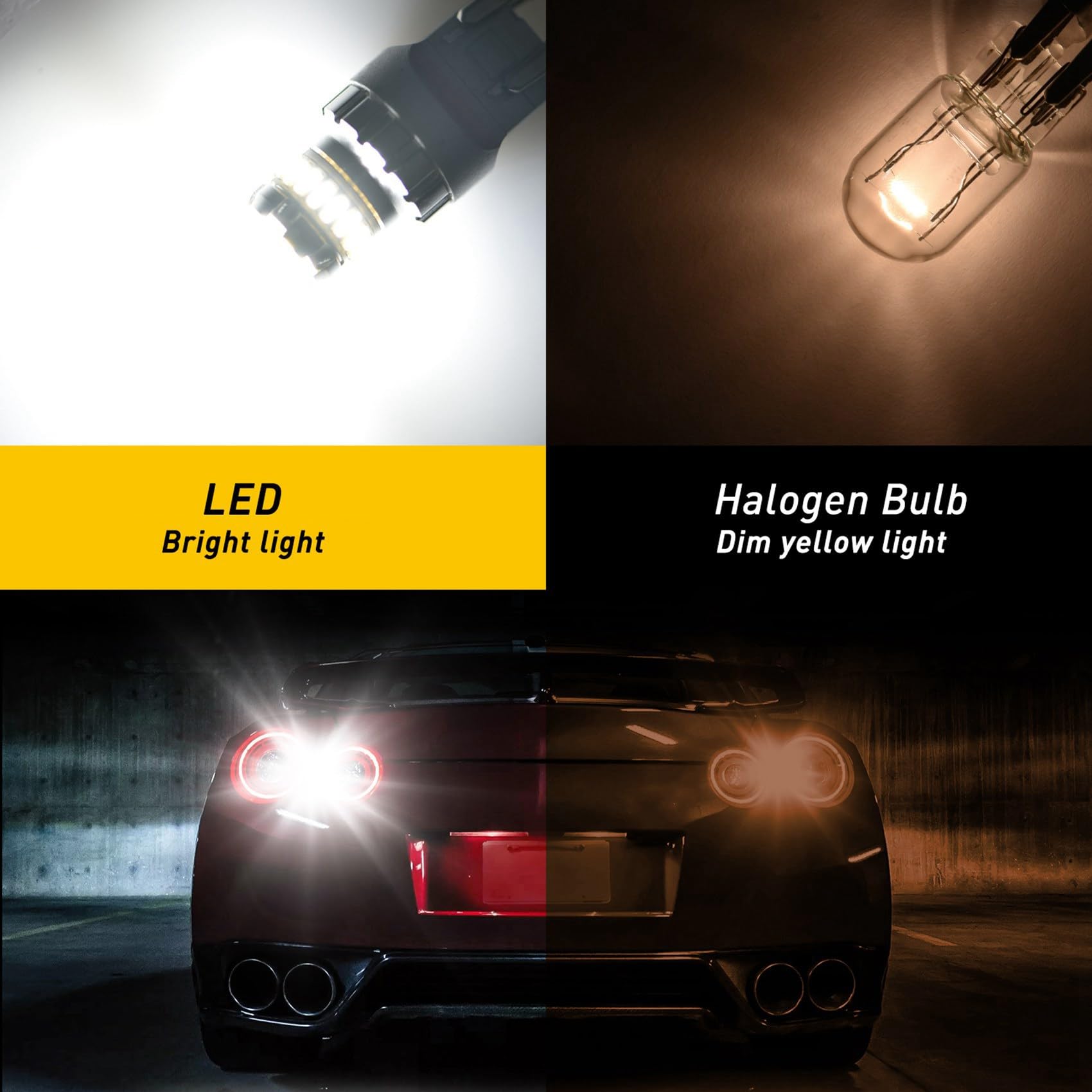 20PZ Car T20 7440 W21W LED Canbus Luci di Retromarcia 7443 LED Lampadina Segnale di Coda del Freno Luci 6000K Lampada Super