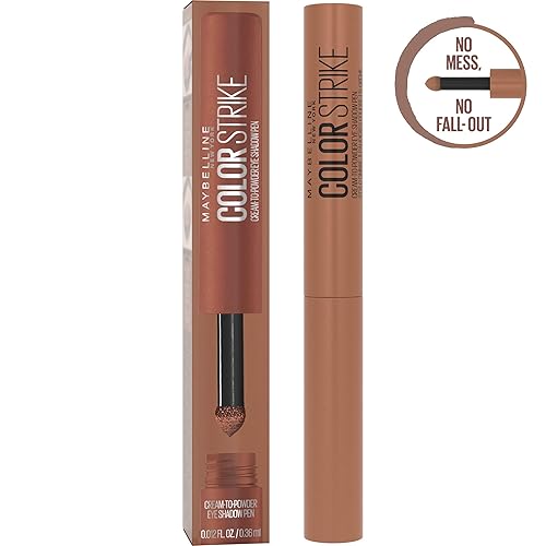 Miniatura 2 de Maybelline Color Strike - Lápiz de sombra de ojos acabado de crema a polvo pigmentos de cobertura completa resistente a las arrugas y a las manchas