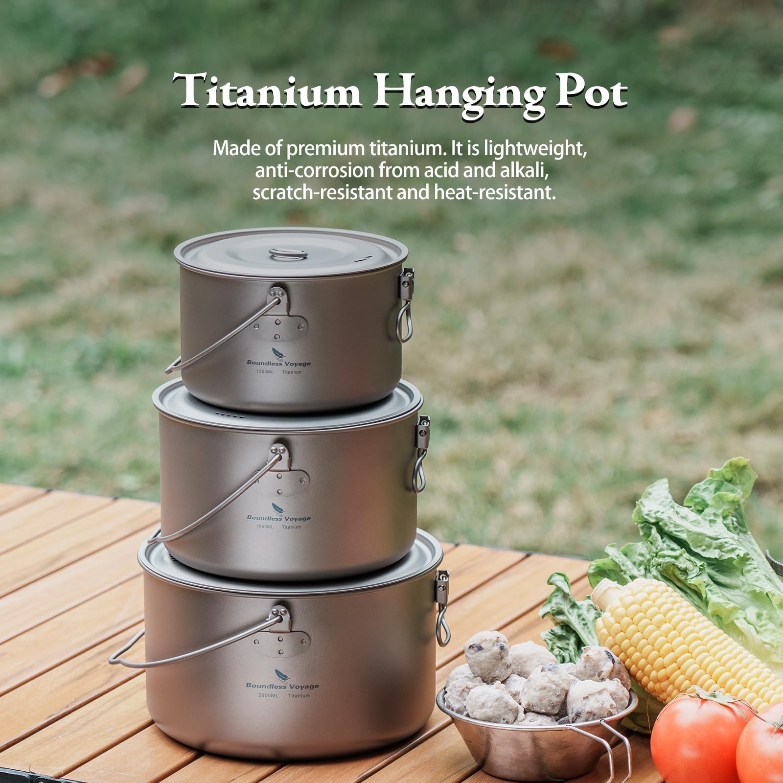 Amazon.com: Boundless Voyage Titanium Hanging Pot for Outdoor
