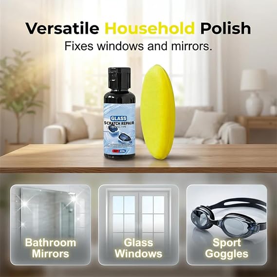 Flawless Vision Lens Scratch Remover,2026 Upgraded Eyeglass Scratch Remover Spray,Lens Scratch Repair and Clean Tool for Eyeglasses,Sunglasses & Screens (1PCS)