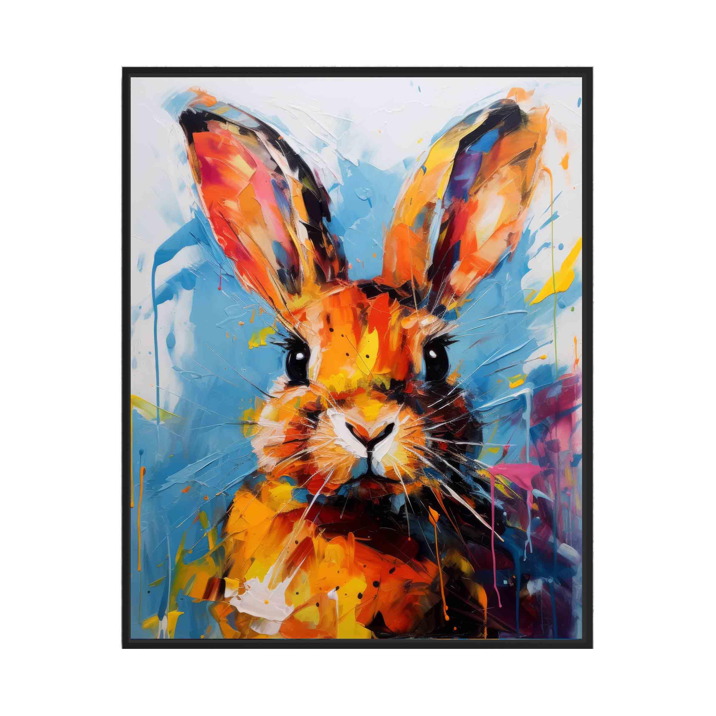 Amazon.co.jp: ウサギポスターアートプリント、動物絵画ウォールアート