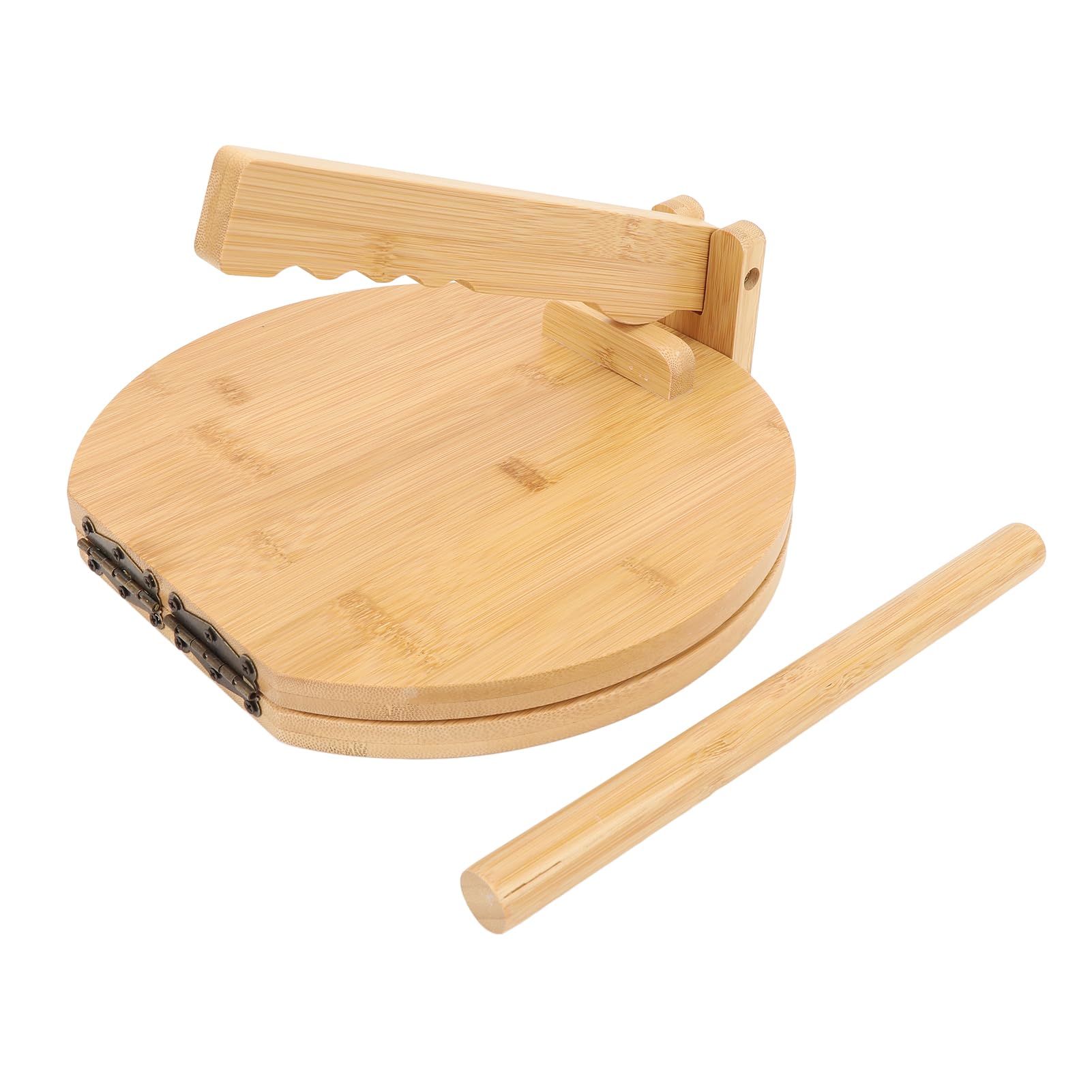 Tortilla Presse à tortilla, en bois, avec 50 feuilles de papier parchemin, rondes, pour tortillas mexicaines faites maison