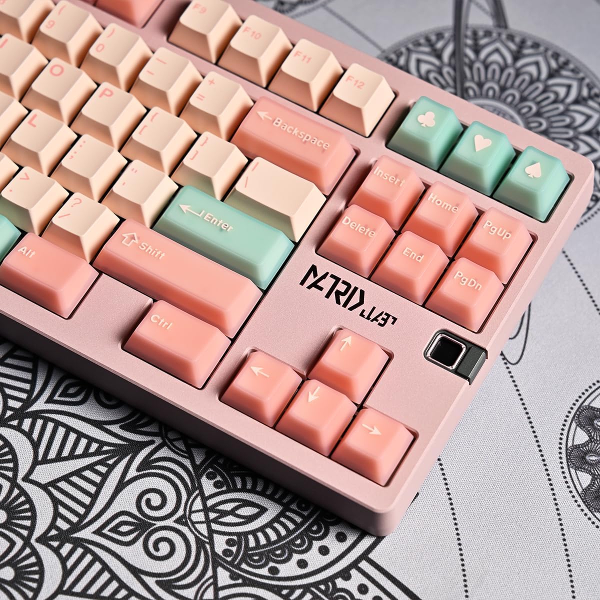 JOMKIZ Semi-Transparent Jade Keycaps, Double Shot PBT&PC Keyboard Jelly Key caps 163 Keys Cherry Profile Keycap Set for 60%/65%/75%/TKL/96%/100% US&UK Layout Magnetic Mechanical Keyboard, Circus