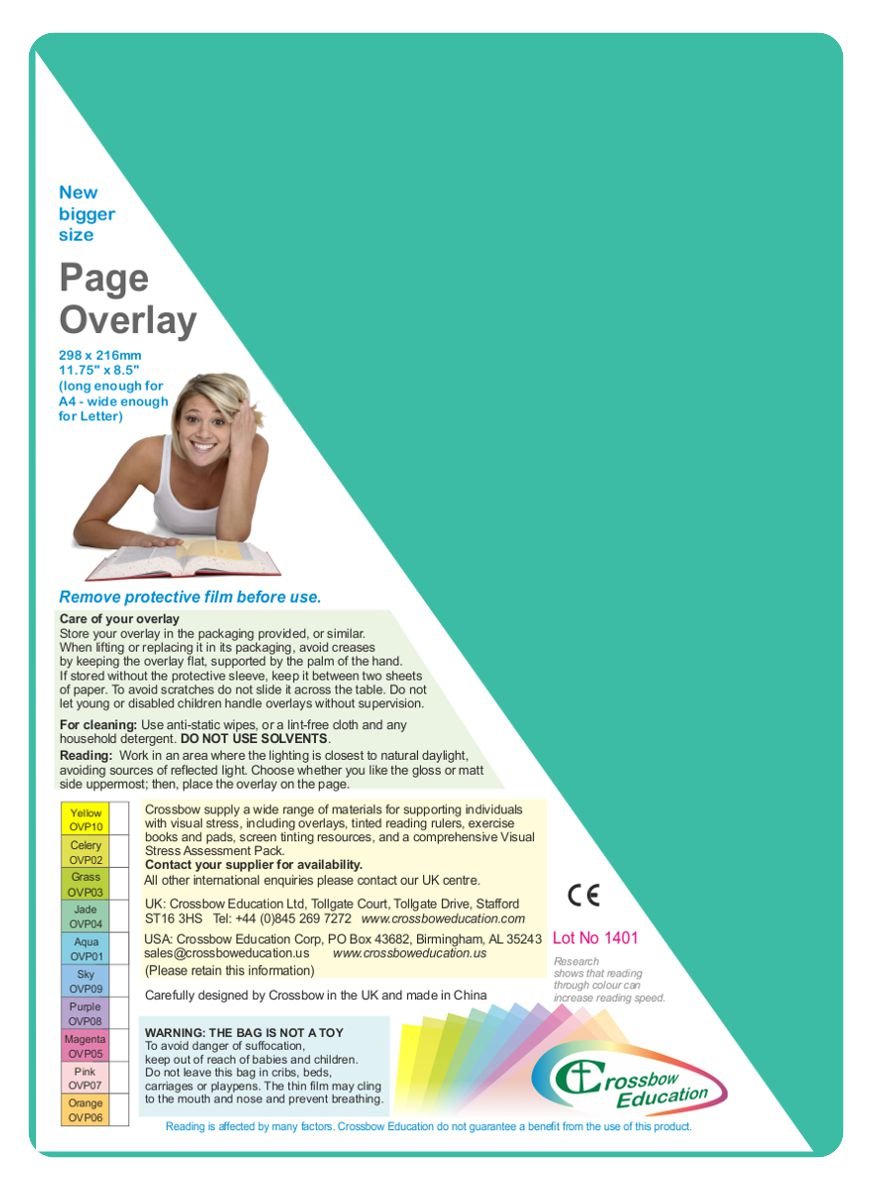 Crossbow Education Page Overlay - Jade (Pack of 5)