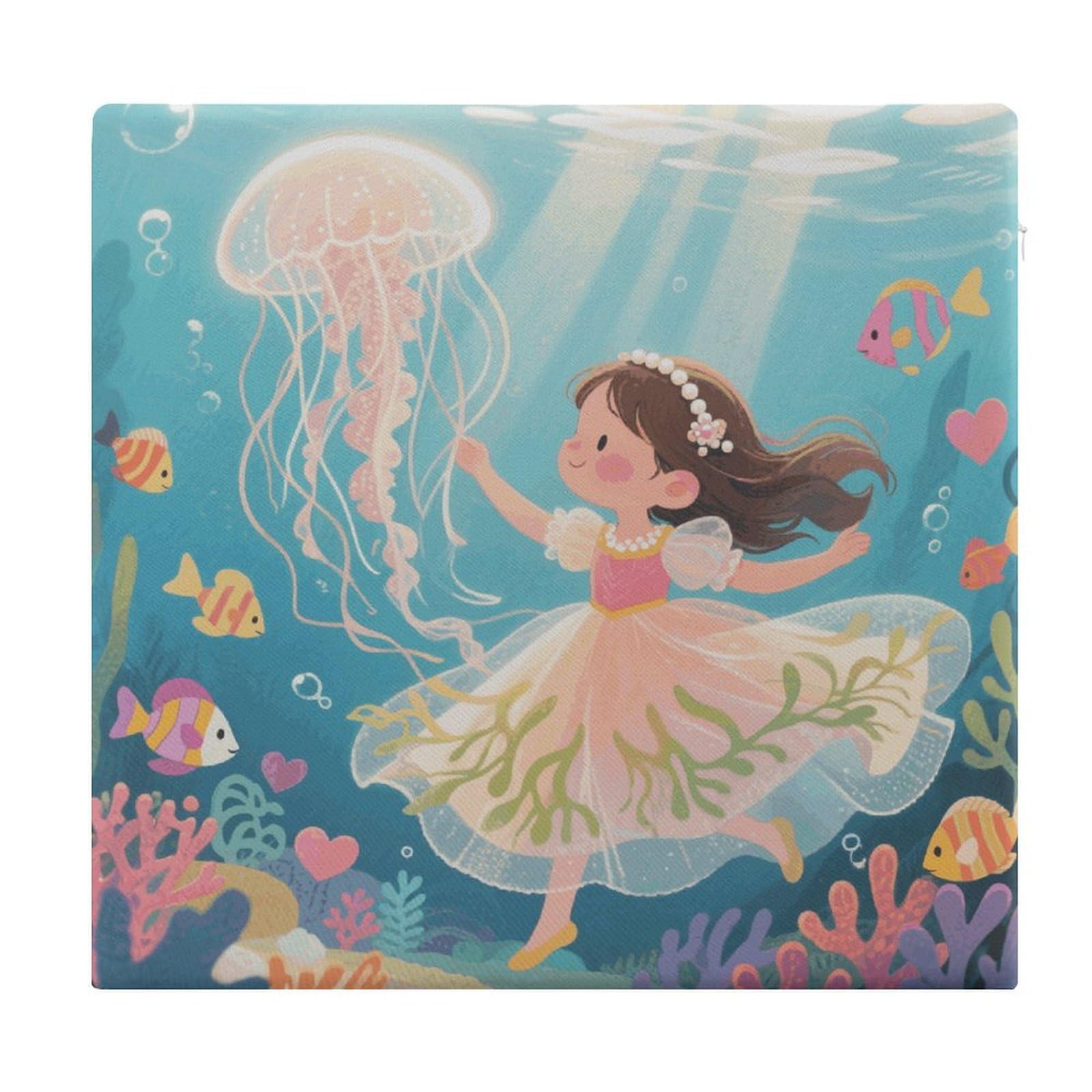 VstaDank Jellyfish in The Ocean Cushions Memory Dining Chairs Cushion Non Slip Car Seat Cushions Indoo Dining Room Square Chair Pads with Zipper and Removable Cover Cushion