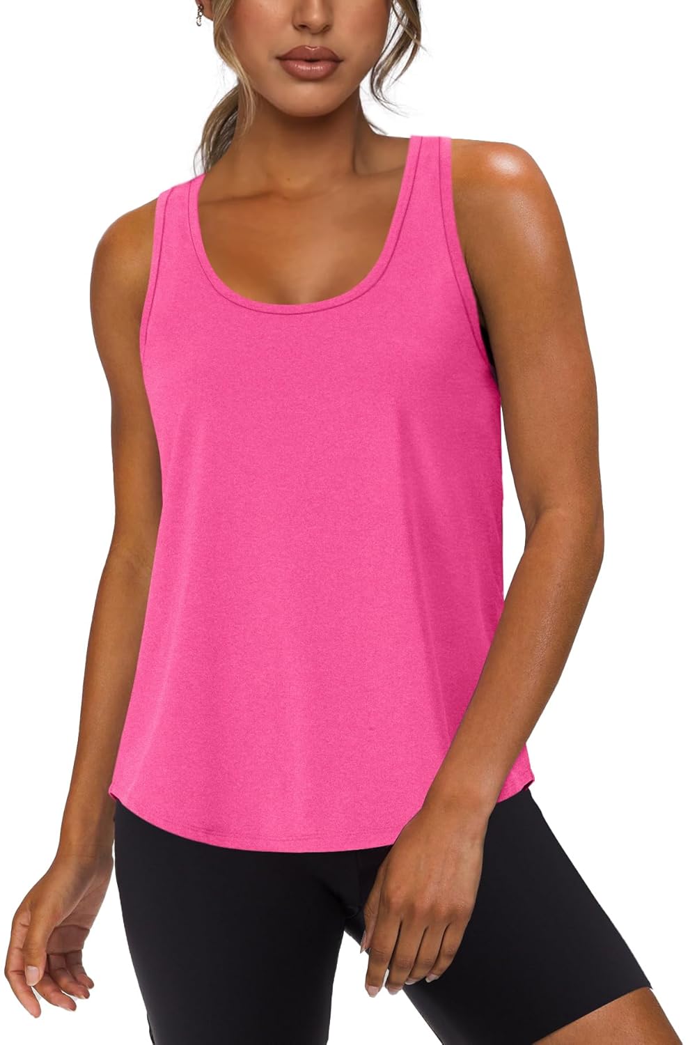 WIHOLL Womens Workout Tank Tops Sleeveless Athletic Racerback for Gym Yoga Running - Summer Fitness Tops Scoop Neck