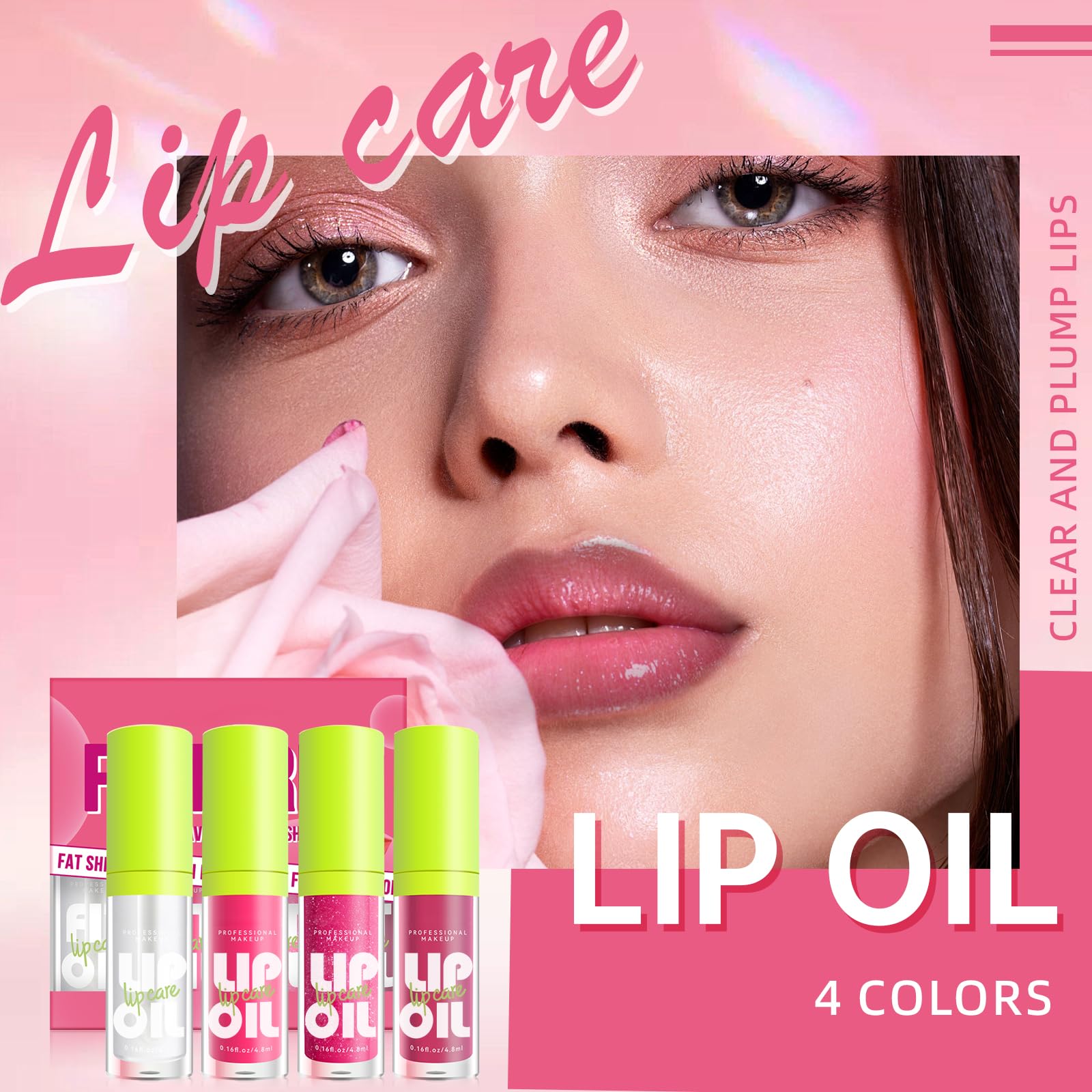 Amazon.com : HOSAILY 4 Colors Hydrating Lip Oil Plumping + Lip