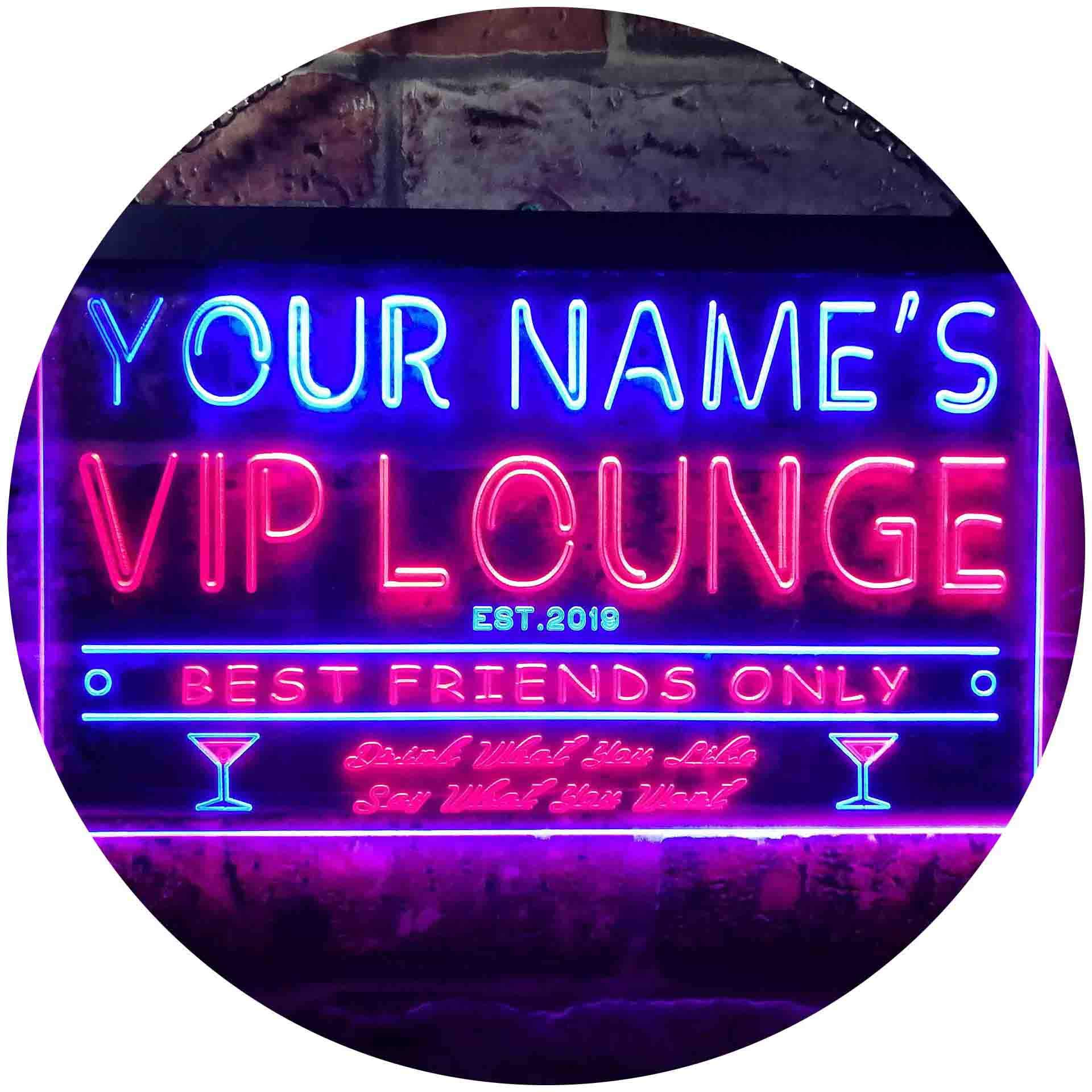 ADVPRO Personalized Your Name Est Year Theme VIP Lounge Bar Club Pub Dual Color LED Neon Sign Red & Blue 600 x 400mm st6s64-qi1-tm-rb