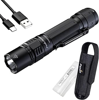 Fenix PD36R Pro High Lumen Tactical Flashlight, 2800 Lumen Dual Rear Switches USB-C Rechargeable with Lumentac Organizer