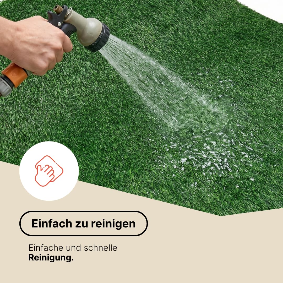 TAPISO Verde dywan trawnikowy ze sztucznej trawy, zielony, wysokość: 40 mm, dywan ze sztucznej trawy do użytku na zewnątrz, odporny na działanie warunków atmosferycznych, szybkoschnący, do ogrodu, na