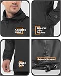 Outdoor Ventures Men's Rain Jacket Waterproof Lightweight Packable Rain Pullover for Hiking Golf Running