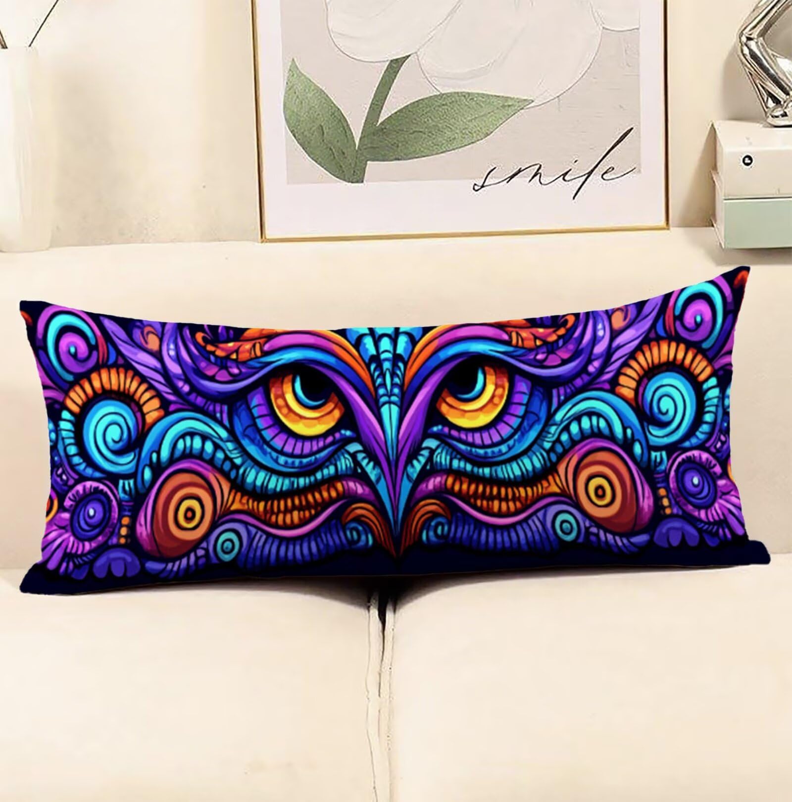 Poszewka na poduszkę 180 cm Sen Poszewka na poduszkę 60 x 180 cm, Mandala Poszewki na poduszki Miękkie Pościel Poprawiają jakość snu, z niewidocznym zamkiem błyskawicznym, Wystrój domu na sofę R-3080