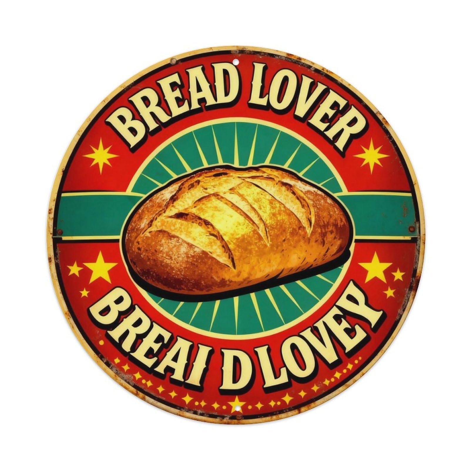 Bread Lover Bakery Sign Metal Tin Sign Plaque