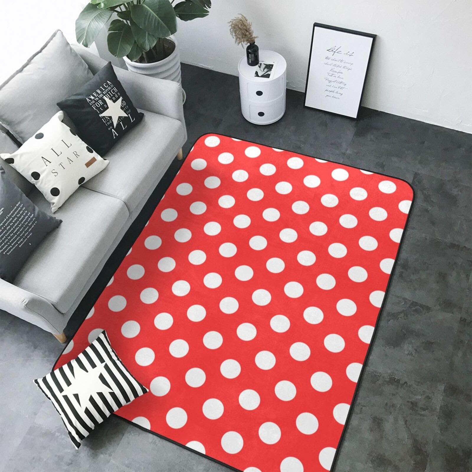 Tapis doux antidérapant et lavable pour chambre et salle à manger
