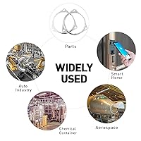 Vista 7 de Barra plana cuadrada de aluminio de 6 piezas, 1/8 pulgadas x 2 pulgadas x 12 pulgadas (12.008 in), placa plana de aluminio 6061 de uso general