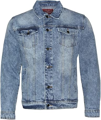 faded red denim jacket