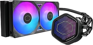 Cooler Master ML 240 Atmos II Pixel LED ARGB Liquid CPU Cooler Black | Supports Latest LGA1851, LGA1700, AM5, AM4 Sockets | Ultra-Low Profile Pump | AIO 240mm |