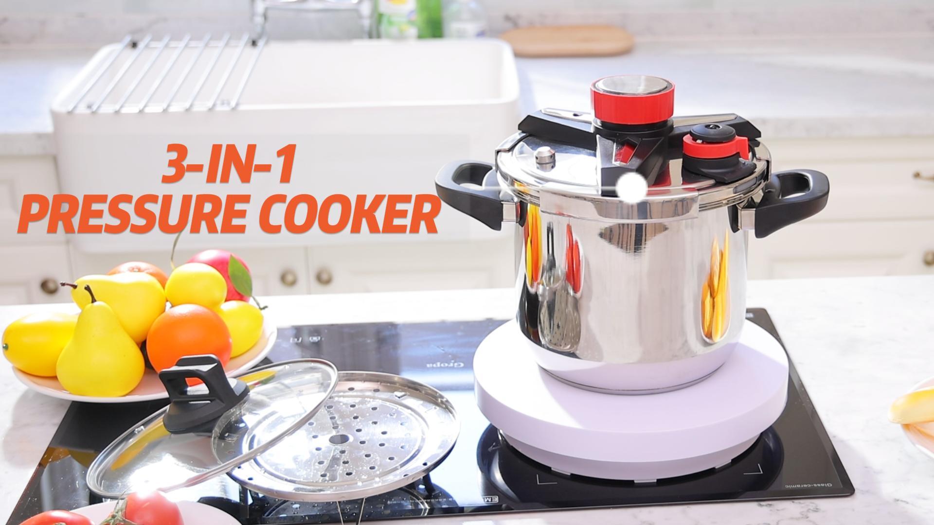 Amazon.com: 3-In-1 Stainless Steel Pressure Cooker 8 QT: [Save 70
