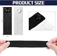 Vista 3 de 20 Pcs Extender Button Set Includes Elastic Waist Button and Comfy Collar Extender for Clothing Supplies