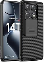 Nillkin Case for Xiaomi 14T Pro with Camera Protection, Protective Case with Slide Camera Cover, TPU + CP Thin Non-Slip/Shockproof Fall Protection/Scratch-Resistant, Black