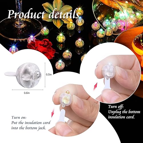 Miniatura 4 de chzk 100 luces flash de colores para globos, mini luces LED, redondas, largas en espera, bola de tiempo, farol de papel, globos para fiesta de