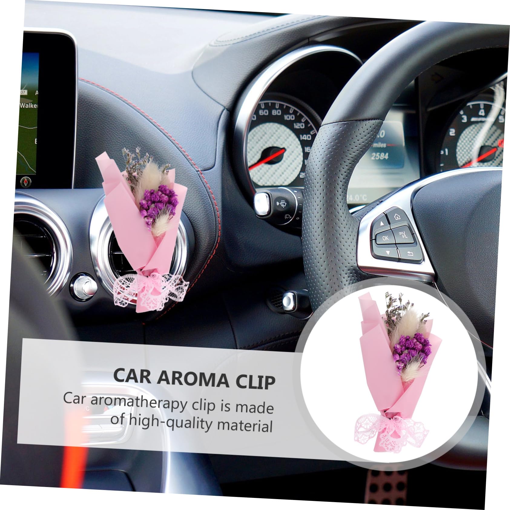 SOLUSTRE 6pezzi Clip Per Auto Diffusore Di Profumo Per Ventole Decorazione Per Interni Auto Con Fiori Secchi Rinfrescante Per Ogni Viaggio