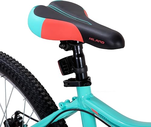 Miniatura 30 de HILAND - Bicicleta de montaña de 20 pulgadas y 26 pulgadas para mujeres y niñas, horquilla de suspensión con bloqueo, marco de aluminio, bicicleta