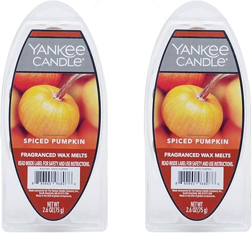 Yankee Candle Lote de 2 cera perfumada de calabaza especiada para derretir