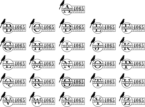 Miniatura 7 de Números de casa para números de dirección exteriores para casas, letrero de dirección personalizado con pájaros, letrero de número de casa