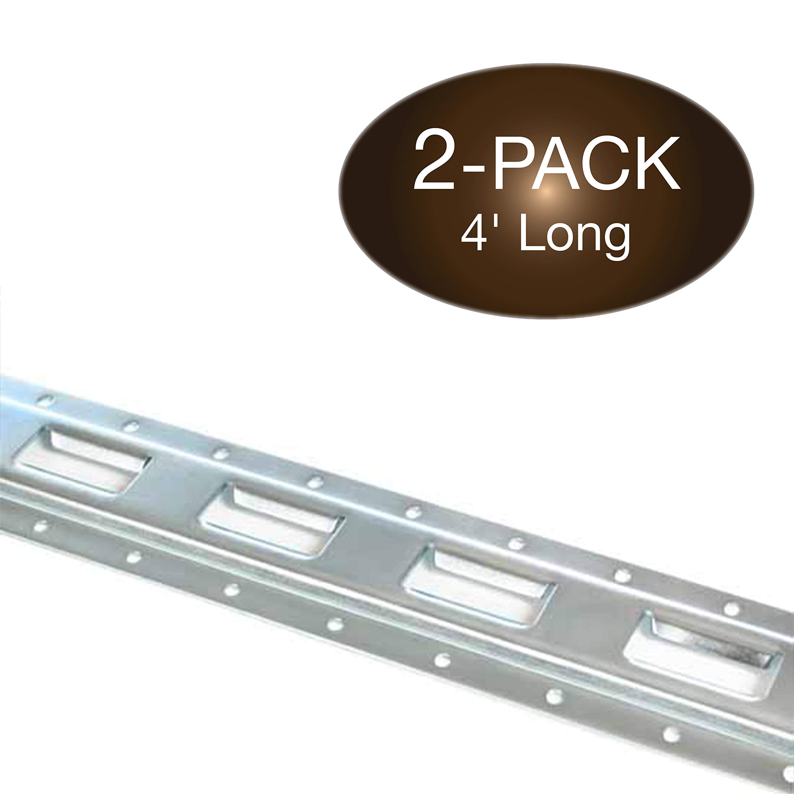 Buy Two 4ft ETrack TieDown Rail, HotDipped Galvanized Steel ETrack