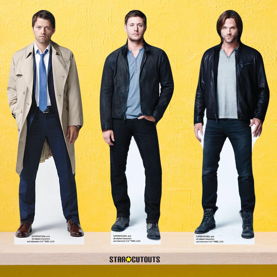 Star Cutouts SC4635 Supernatural Dean, Sam & Castiel Regal Top Pack – 31 cm Pappaufsteller für Fans, Sammler, Schreibtische & Raumdekoration
